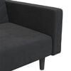 vidaXL Sofa Bed Black Velvet Velvet (100% polyester), Wooden Frame, Plastic
