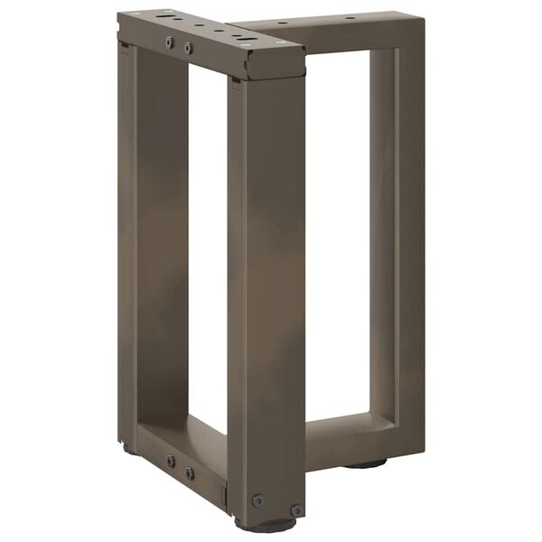 vidaXL Coffee Table Legs T-Shaped&nbsp;2 pcs Natural Steel 11.0 x 9.8 x (16.5-16.9) " Steel