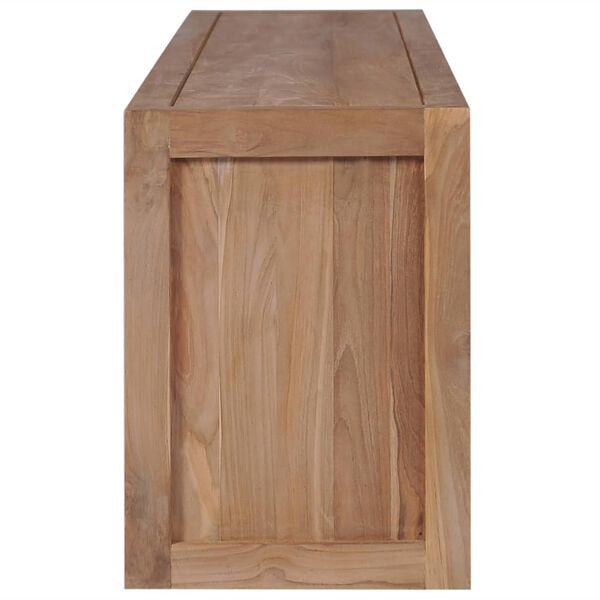 vidaXL TV Cabinet Natural Solid teak wood Medium TV Cabinet