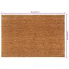 vidaXL Door Mat Natural Coir 23.6x35.4 in Non-slip Door Mat