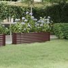 vidaXL Garden Raised Bed Brown Powder-coated steel