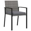 vidaXL Garden Dining Set 6 pcs Grey Powder-Coated Steel