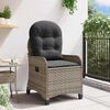 vidaXL Recliner Chair Gray 56 x 66 x 95cm poly rattan