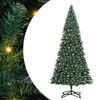 vidaXL Artificial Pre-lit Christmas Tree Green 196.85 in PVC
