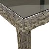 vidaXL Garden Table Gray and Black
