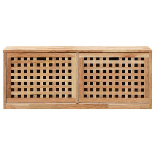 vidaXL Shoe Organizer Natural Solid walnut wood Medium Storage