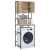 vidaXL Washing Machine Cabinet Sonoma Oak 26.8"x19.1"x76.4"