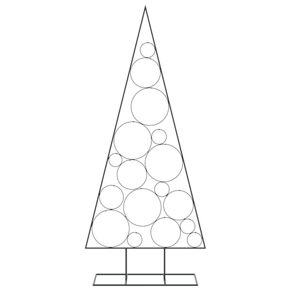 vidaXL Metal Christmas Tree for Decoration Black 70.9"