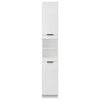 vidaXL Bathroom Cabinet White Engineered Wood Tall Bathroom Cabinet