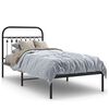 vidaXL Bed Frame Black Steel Twin Bed Frame Rectangular Durable