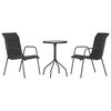 vidaXL Garden Dining Set Black and Anthracite