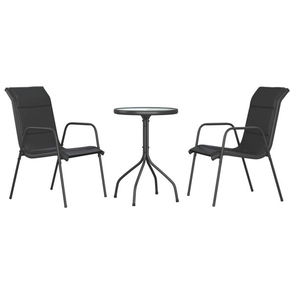 vidaXL Garden Dining Set Black and Anthracite