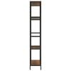 vidaXL Book Shelf Dark brown and black Engineered wood and steel