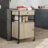 vidaXL Kitchen Trolley Sonoma Oak 22"x16.9"x35.2" Engineered Wood