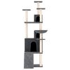vidaXL Cat Tree Dark Grey Engineered wood, plush, sisal Height of 69 in.