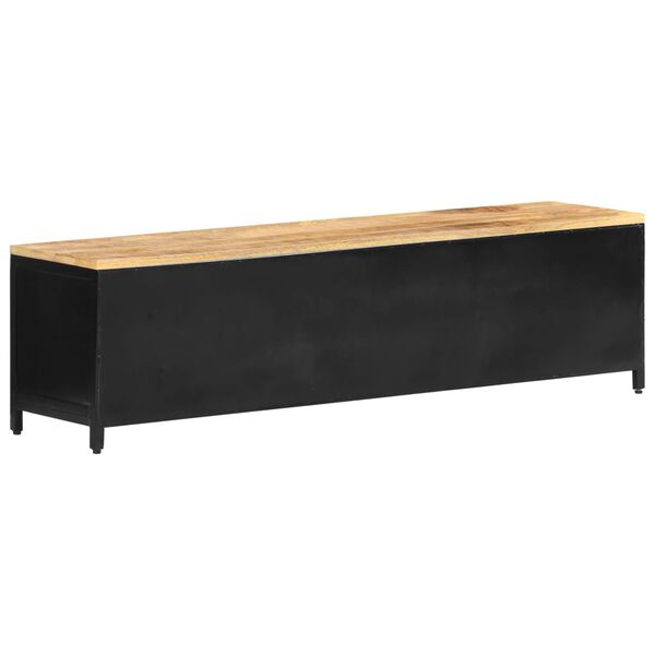 vidaXL TV Cabinet Natural brown and black