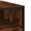 vidaXL TV Cabinet Smoked Oak Engineered Wood, Metal Large TV Cabinet