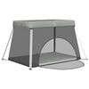vidaXL Baby Playpen with Mattress Light Gray Linen Fabric