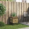 vidaXL Garden Planter Brown Vacuum pressure treated pine wood, steel