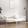 vidaXL Day Bed White Solid pine wood 31.5x79 in Convertible Day Bed