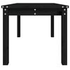 vidaXL Garden Table Black Solid Pine Wood Medium Lightweight