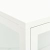 vidaXL Sideboard White Powder-coated steel, tempered glass Medium