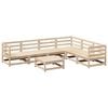 vidaXL Garden Sofa Set Natural Pine Solid Pine Wood Large Modular