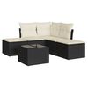 vidaXL Garden Sofa Set Black, Cream White