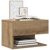 vidaXL Wall-mounted Bedside Cabinet Artisian Oak Engineered Wood Compact