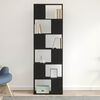 vidaXL Book Cabinet Black Oak Engineered Wood Medium Sleek