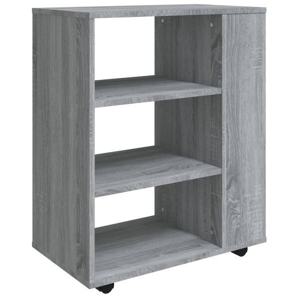 vidaXL Rolling Cabinet Grey Sonoma Engineered wood Medium Rollable