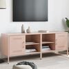 vidaXL TV Cabinet Set of 2 Pink Steel Medium TV Cabinet Rectangular