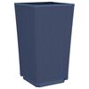vidaXL Garden Planter Set of 2 Blue grey Polypropylene 12.8x12.8x22.4 in