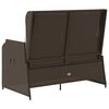 vidaXL Garden Bench Brown Poly Rattan