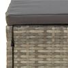 vidaXL Garden Lounge Set Grey PE rattan, powder-coated steel