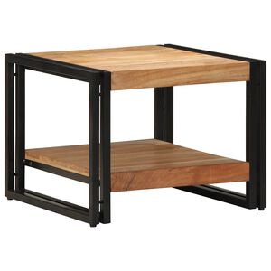 vidaXL Coffee Table Acacia wood tone, Black Solid Acacia wood, Iron