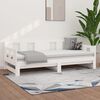 vidaXL Pull-out Day Bed White Solid pine wood 31.5 x 79.0 in