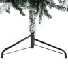 vidaXL Slim Artificial Half Christmas Tree Green and white PVC, Steel