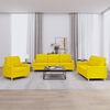 vidaXL Sofa Set Light yellow Fabric (100% polyester), metal, plywood