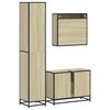 vidaXL Bathroom Furniture Set Sonoma Oak Engineered wood, metal, glass