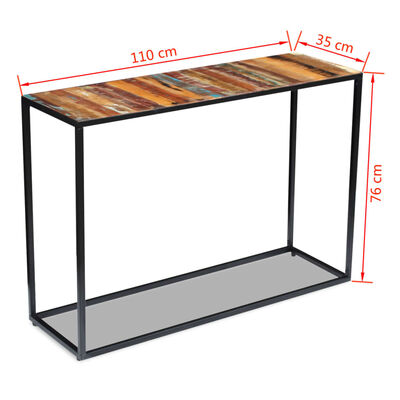 vidaXL Console Table Solid Reclaimed Wood 43.3"x13.8"x30"
