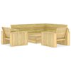 vidaXL Garden Lounge Set Natural Wood Treated Pinewood Large Durable