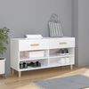vidaXL Shoe Cabinet High gloss white Engineered wood