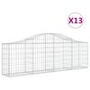 vidaXL Arched Gabion Baskets 13 pcs 78.7"x11.8"x23.6"/31.5" Galvanized Iron