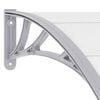 vidaXL Door Canopy Grey and Clear