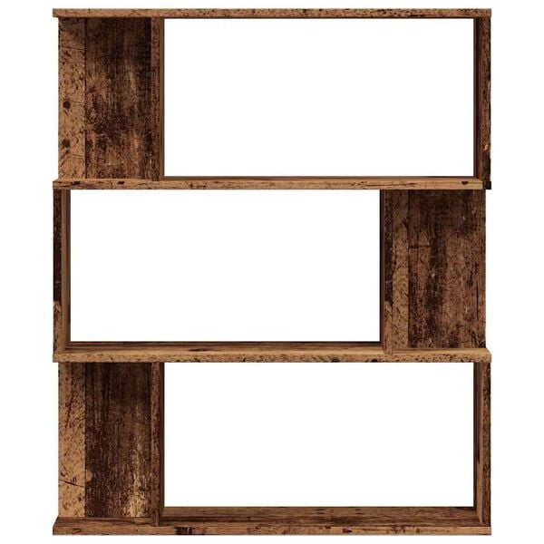 vidaXL Book Cabinet Old wood Engineered wood 31.5x9.4x37.8 in