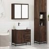 vidaXL Bathroom Furniture Set Brown Oak Engineered wood, Metal Medium