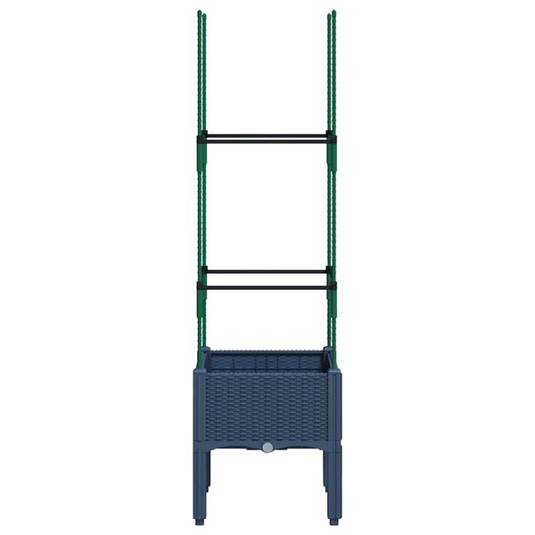 vidaXL Garden Planter Blue Grey Polypropylene Medium Planters