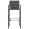 vidaXL Garden Bar Set Grey and Black