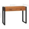 vidaXL Desk Teak Teak Wood, Plywood 39.4 in x 15.7 in x 29.5 in Desk